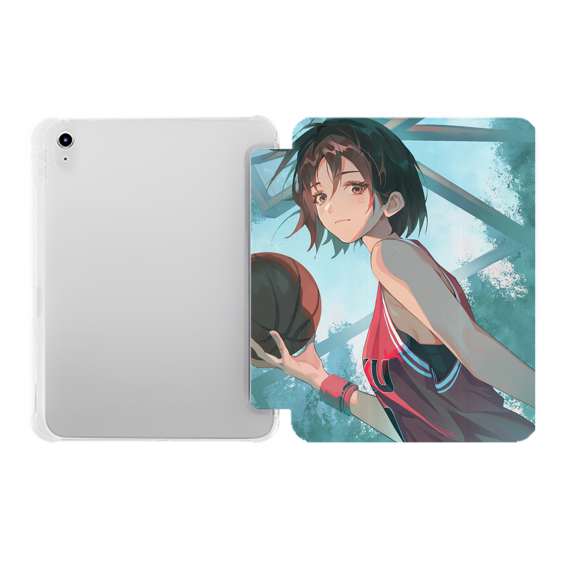 （画像用） SLAM DUNK／スラムダンク IPad ケース ペン収納付き 三つ折りスタンド PUレザー×シリコン 対応機種9.5/10.5/10.9インチ
